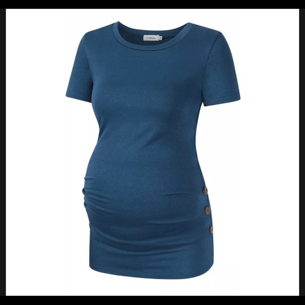 Coolmee Maternity Shirt Size Small In Teal